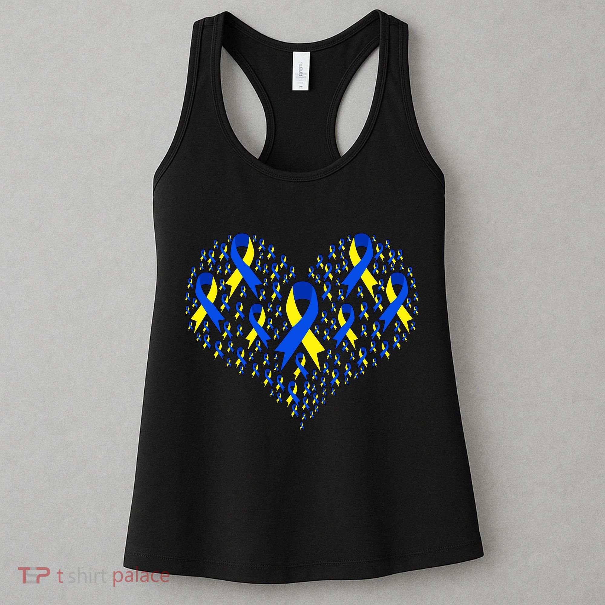 Down Syndrome Ribbon Of Hearts Women's Tank Top