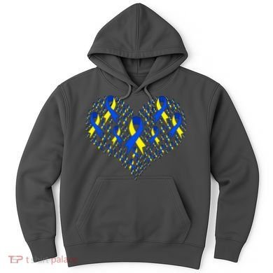 Down Syndrome Ribbon Of Hearts Hoodie