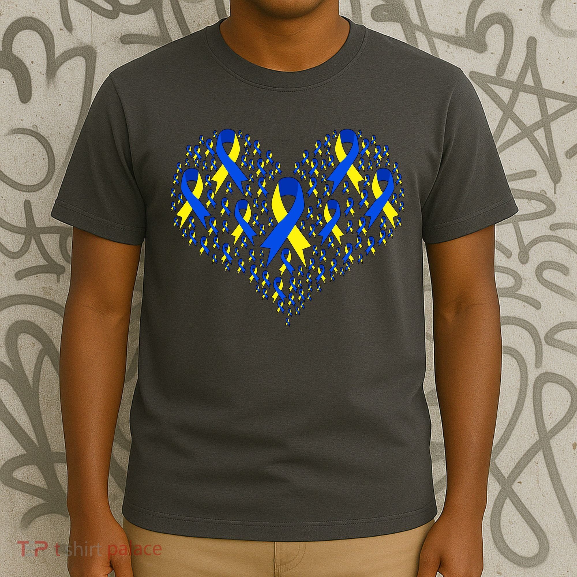 Down Syndrome Ribbon Of Hearts T-Shirt