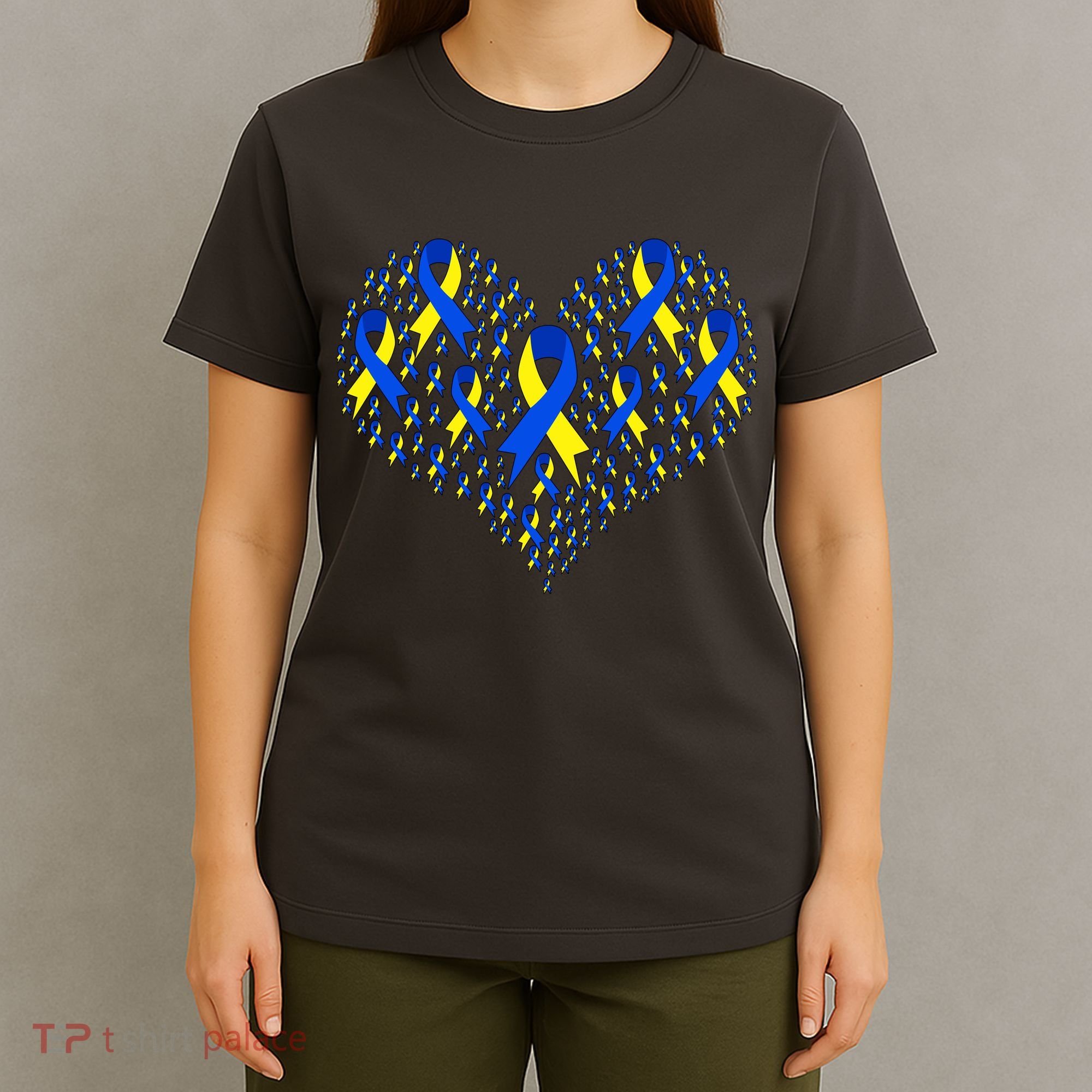Down Syndrome Ribbon Of Hearts T-Shirt