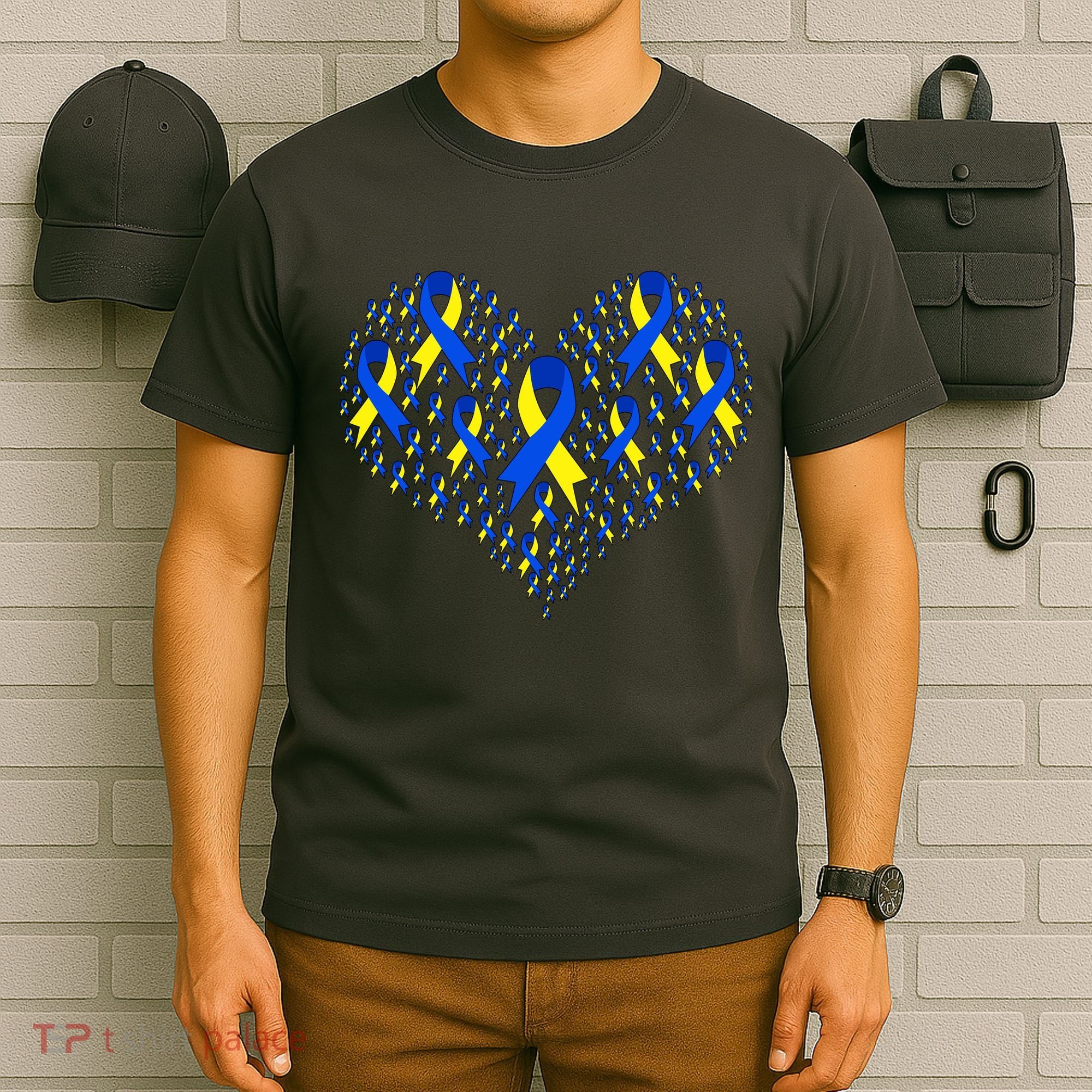 Down Syndrome Ribbon Of Hearts T-Shirt