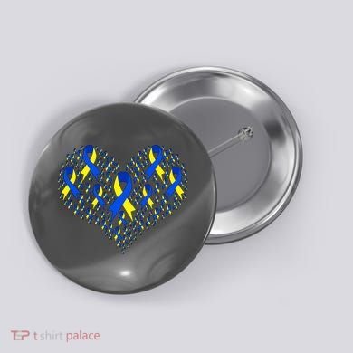 Down Syndrome Ribbon Of Hearts Button