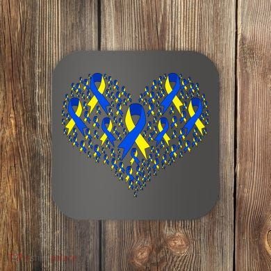 Down Syndrome Ribbon Of Hearts Coaster