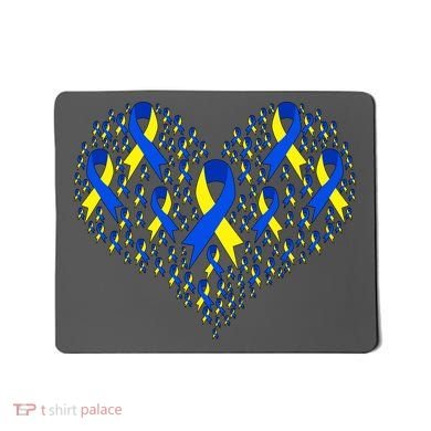 Down Syndrome Ribbon Of Hearts Mousepad