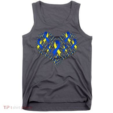 Down Syndrome Ribbon Of Hearts Tank Top