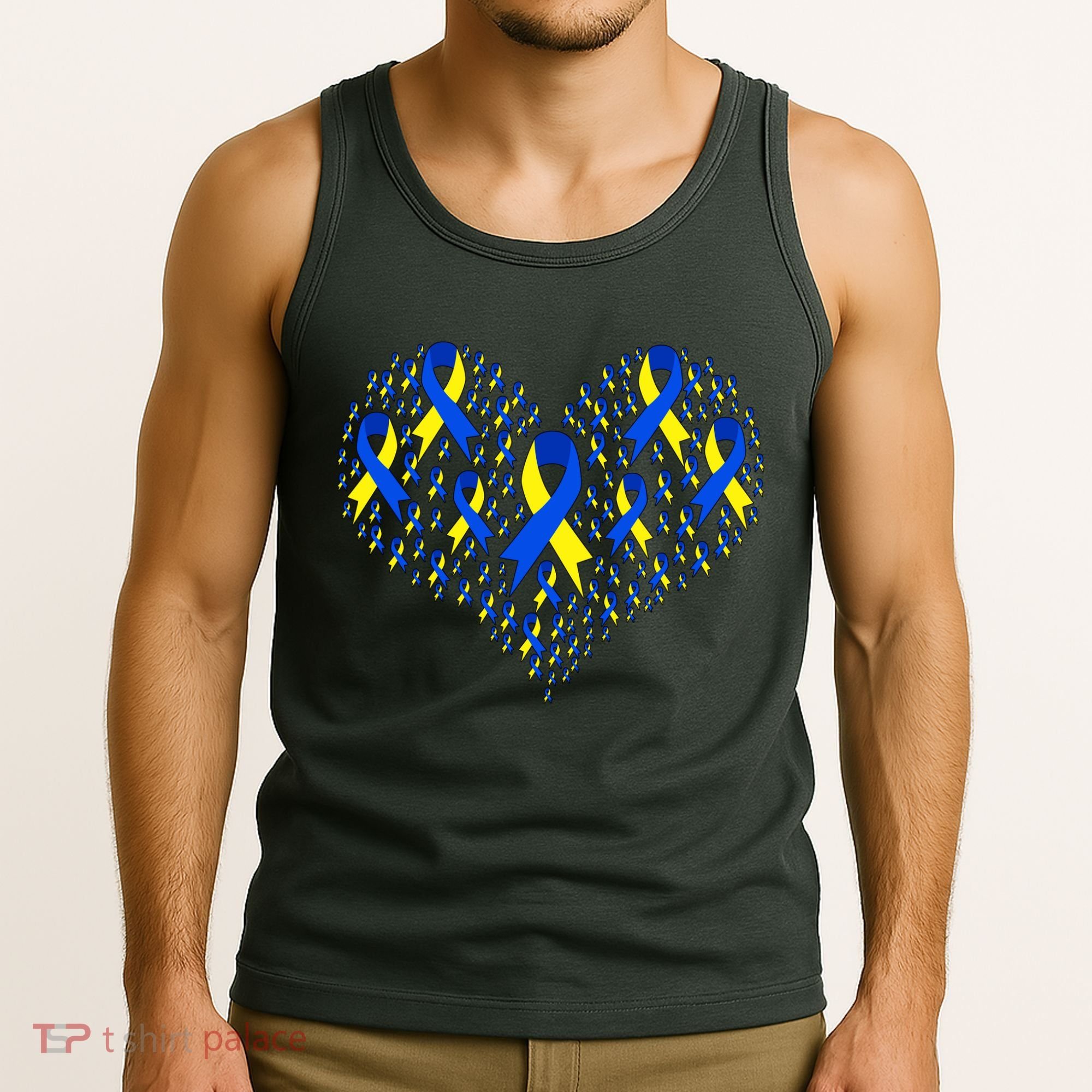 Down Syndrome Ribbon Of Hearts Tank Top