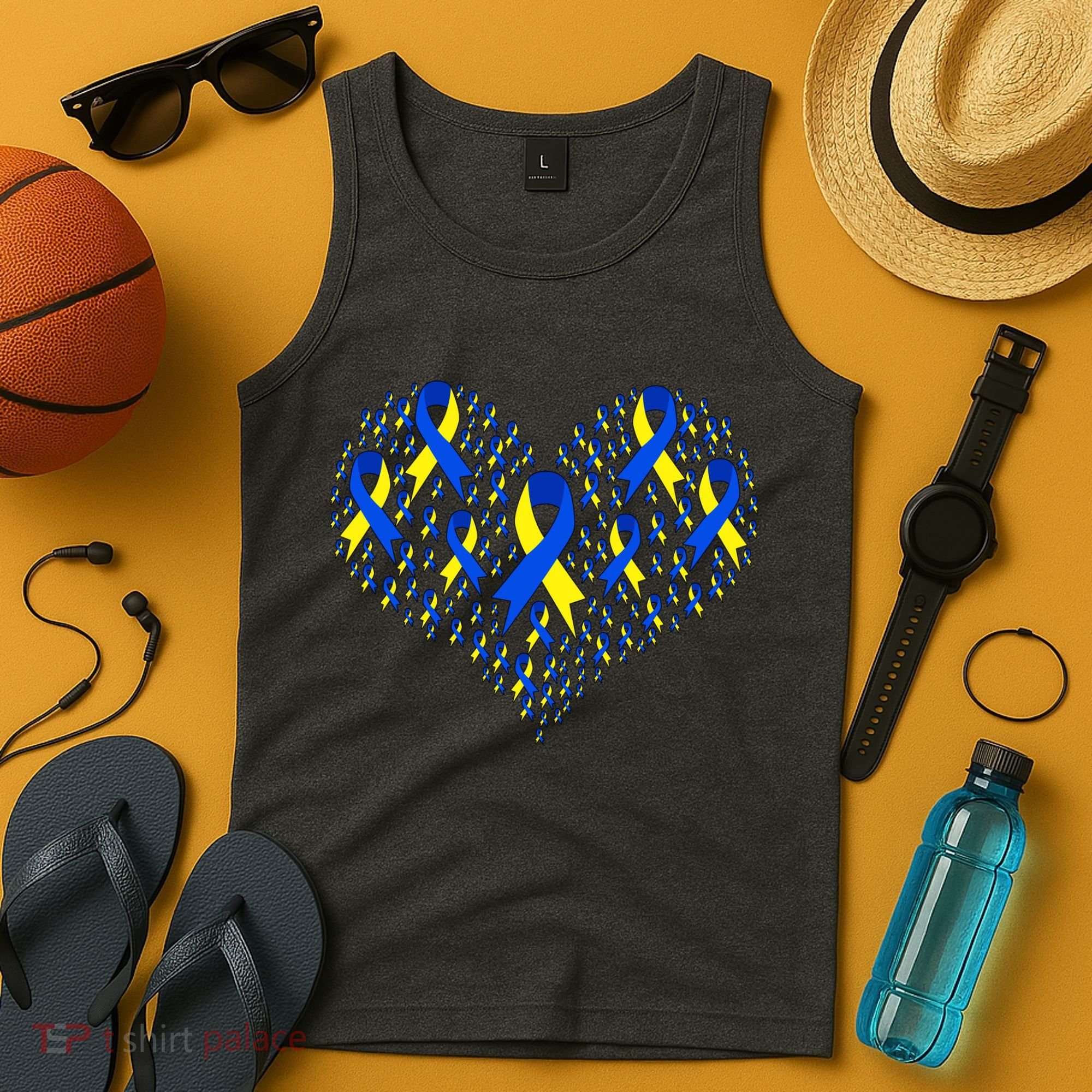 Down Syndrome Ribbon Of Hearts Tank Top