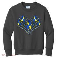 Down Syndrome Ribbon Of Hearts Kids Sweatshirt thumb 0