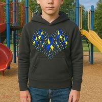 Down Syndrome Ribbon Of Hearts Kids Hoodie thumb 2