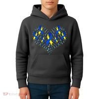 Down Syndrome Ribbon Of Hearts Kids Hoodie thumb 4