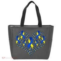 Down Syndrome Ribbon Of Hearts Tote Bag thumb 0