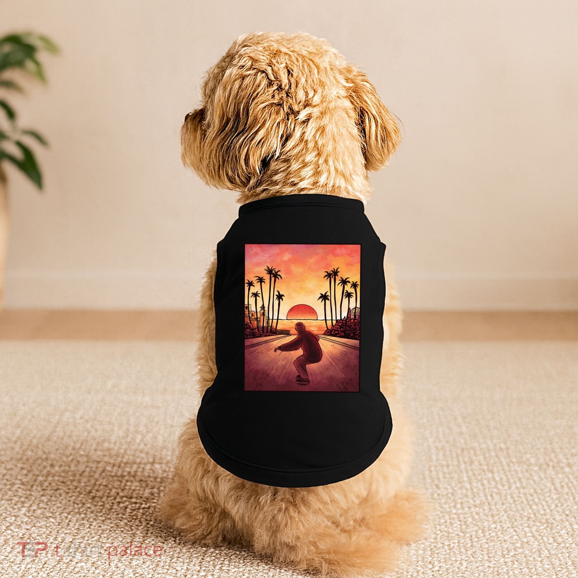 Downhill Sunset Skate Doggie Tank