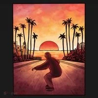 Downhill Sunset Skate Doggie Tank thumb 4