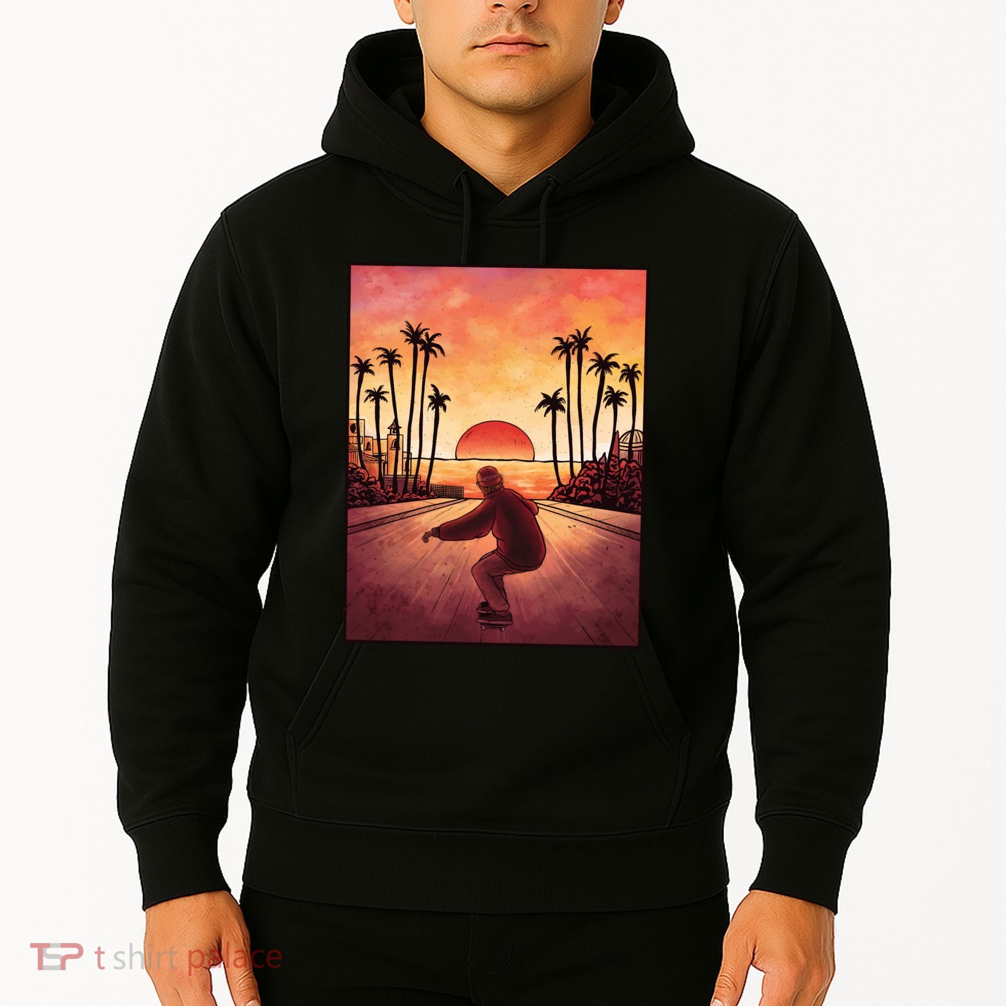 Downhill Sunset Skate Hoodie