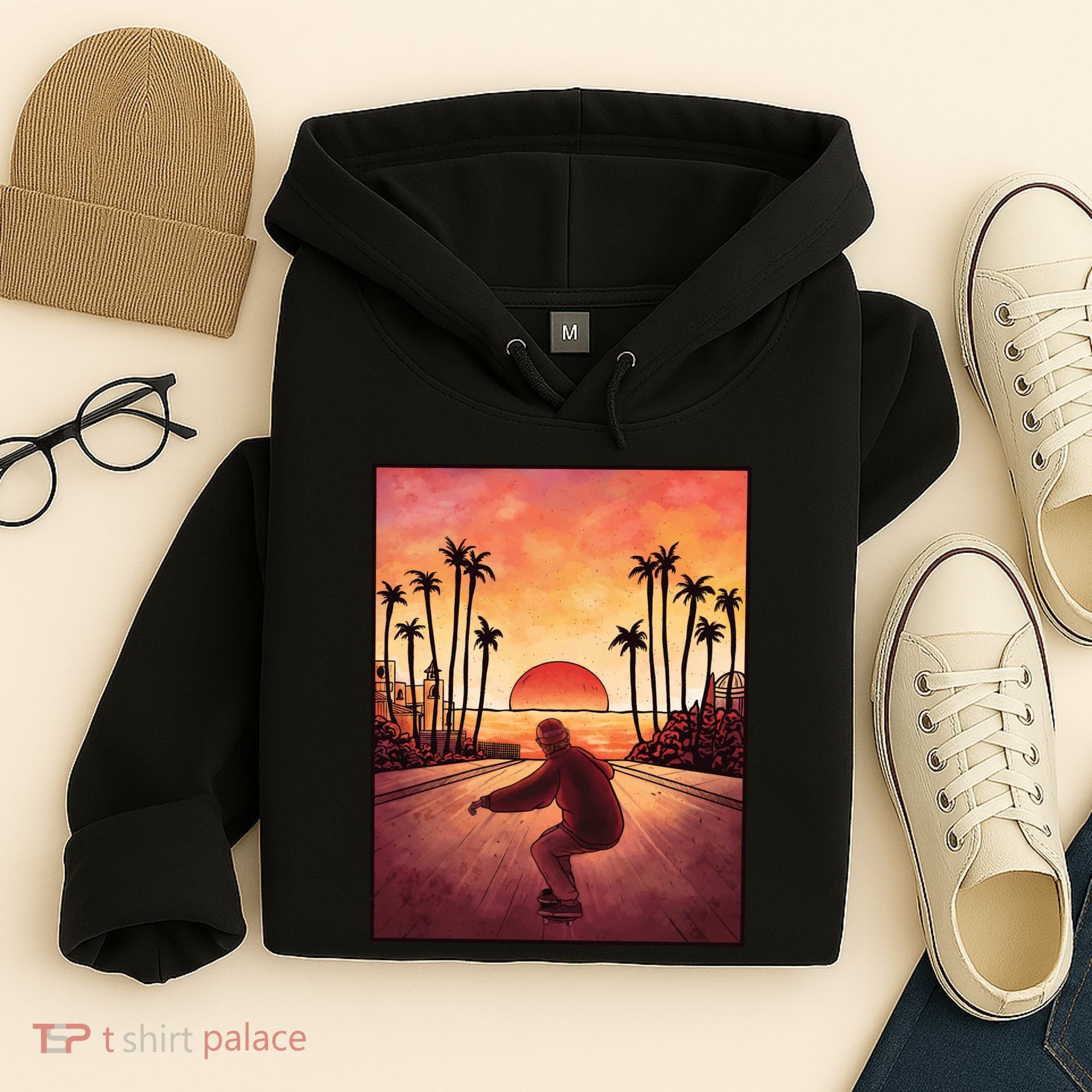 Downhill Sunset Skate Hoodie
