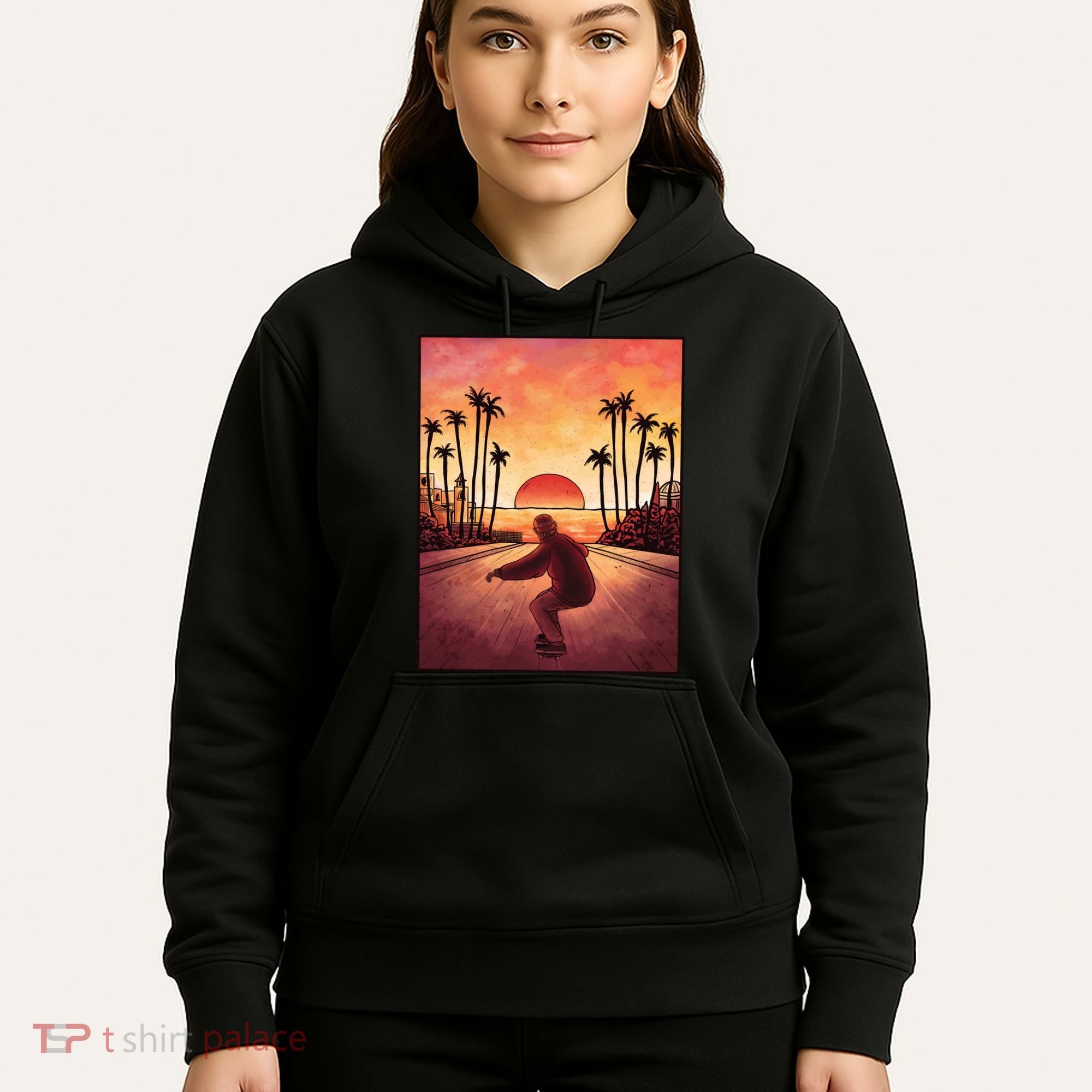 Downhill Sunset Skate Hoodie