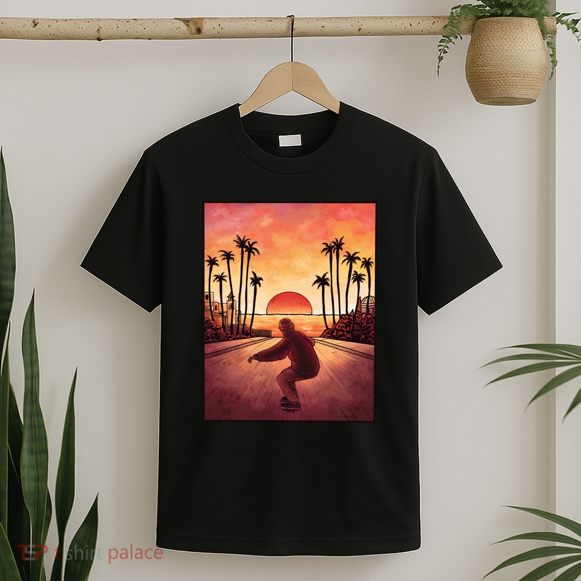 Downhill Sunset Skate T-Shirt