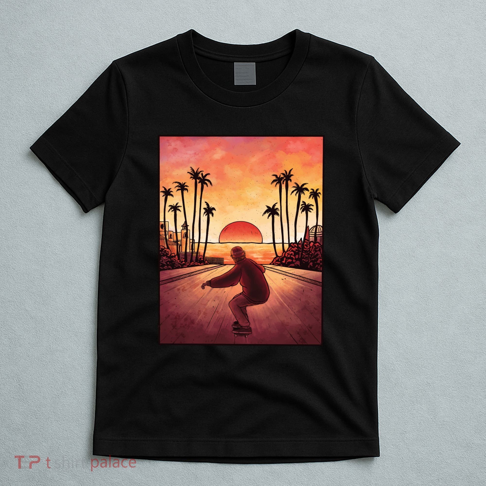 Downhill Sunset Skate T-Shirt