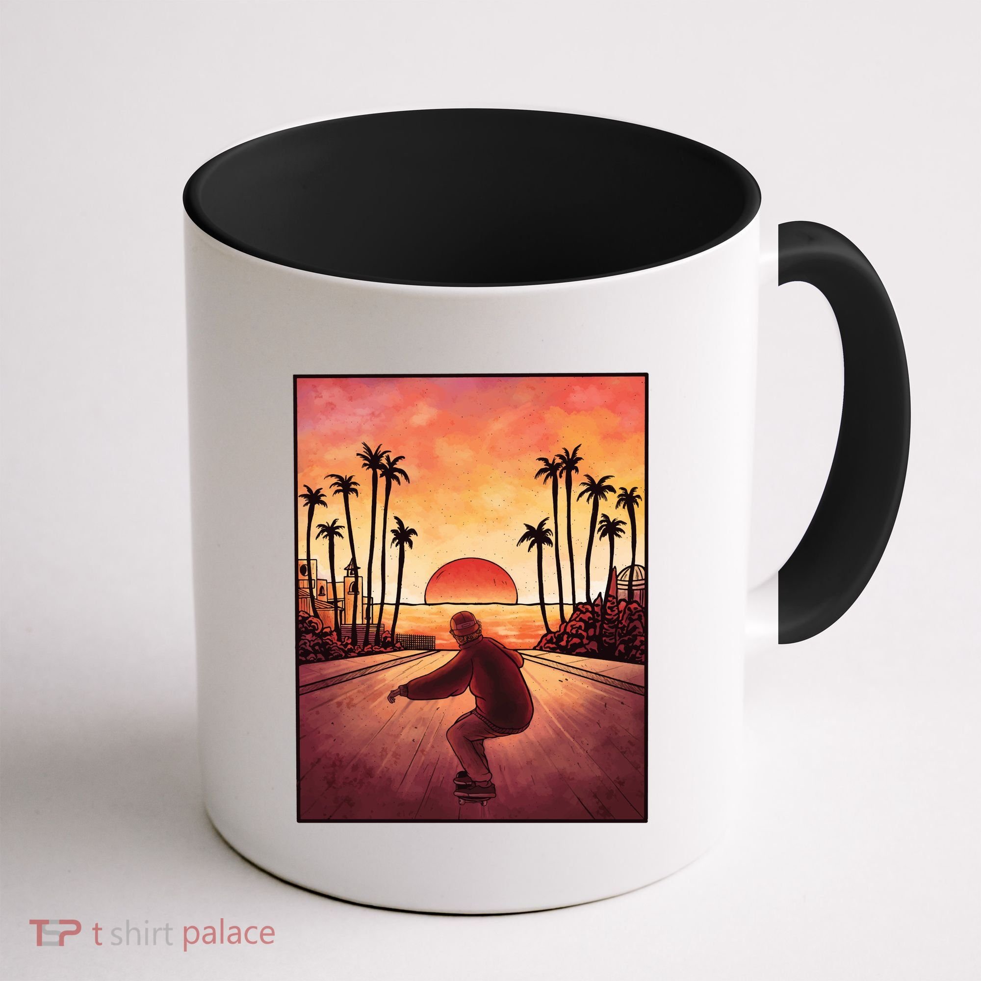 Downhill Sunset Skate Coffee Mug