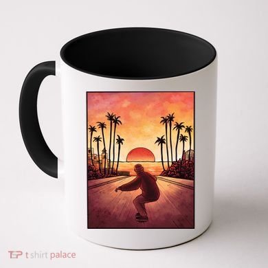 Downhill Sunset Skate Coffee Mug