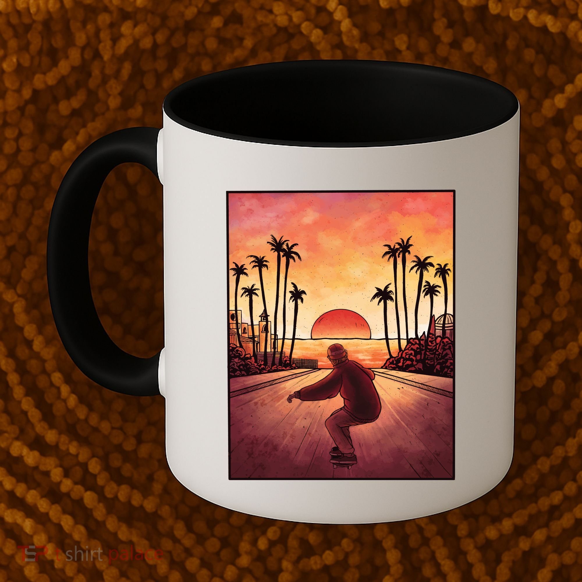 Downhill Sunset Skate Coffee Mug