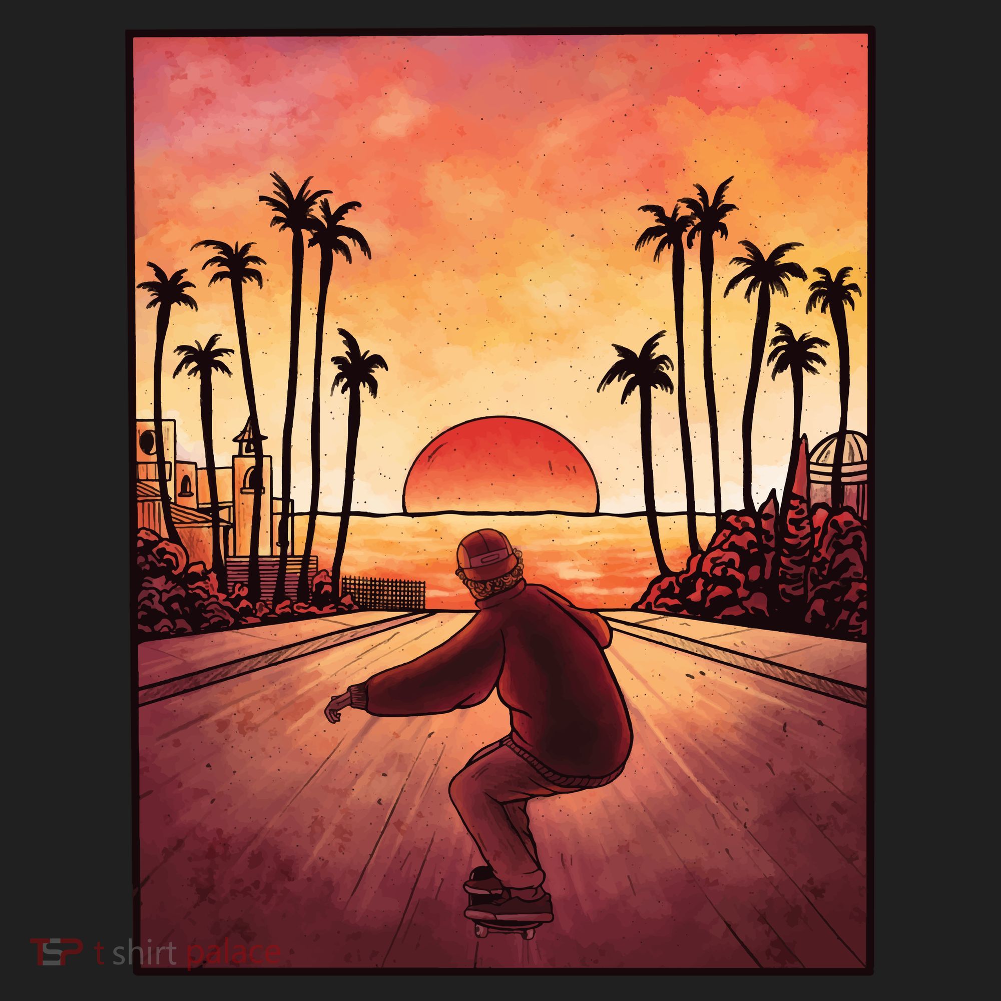 Downhill Sunset Skate Beanie
