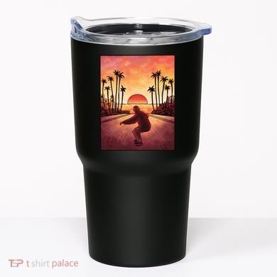 Downhill Sunset Skate Tumbler