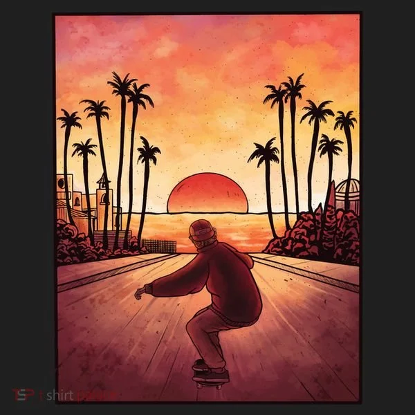 Downhill Sunset Skate Tumbler