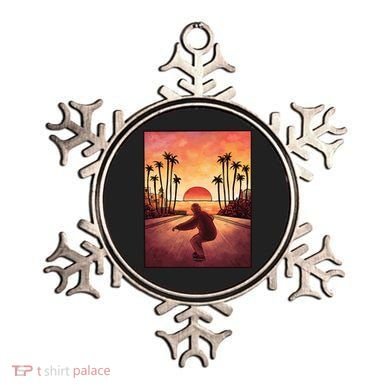 Downhill Sunset Skate Ornament