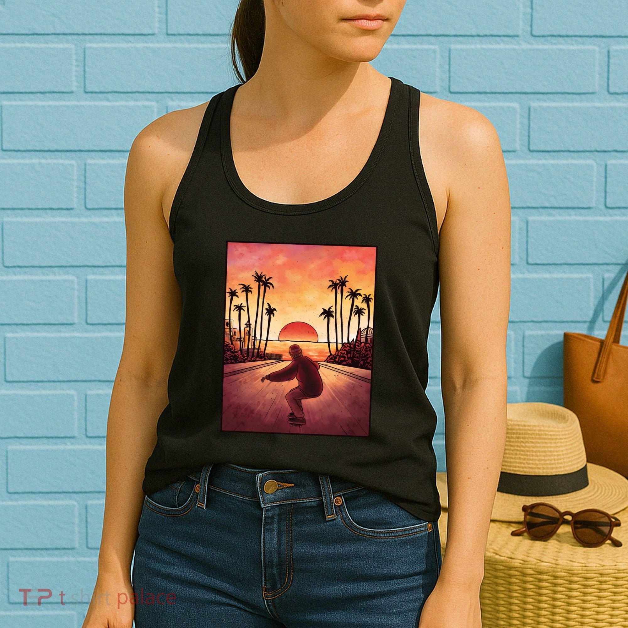 Downhill Sunset Skate Women's Tank Top
