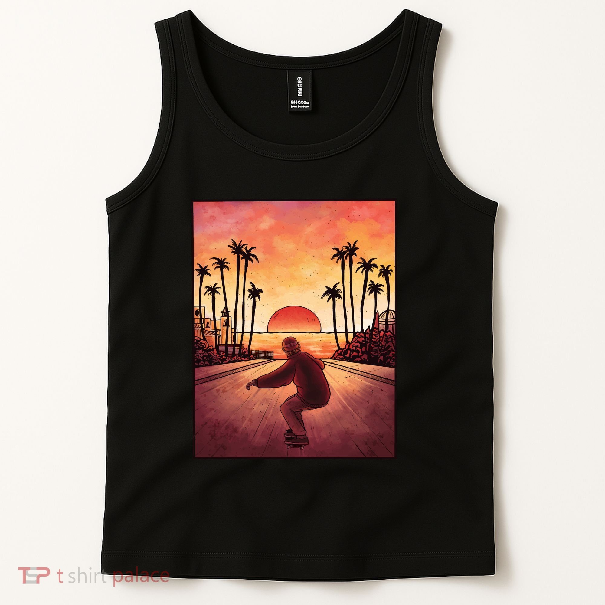Downhill Sunset Skate Tank Top