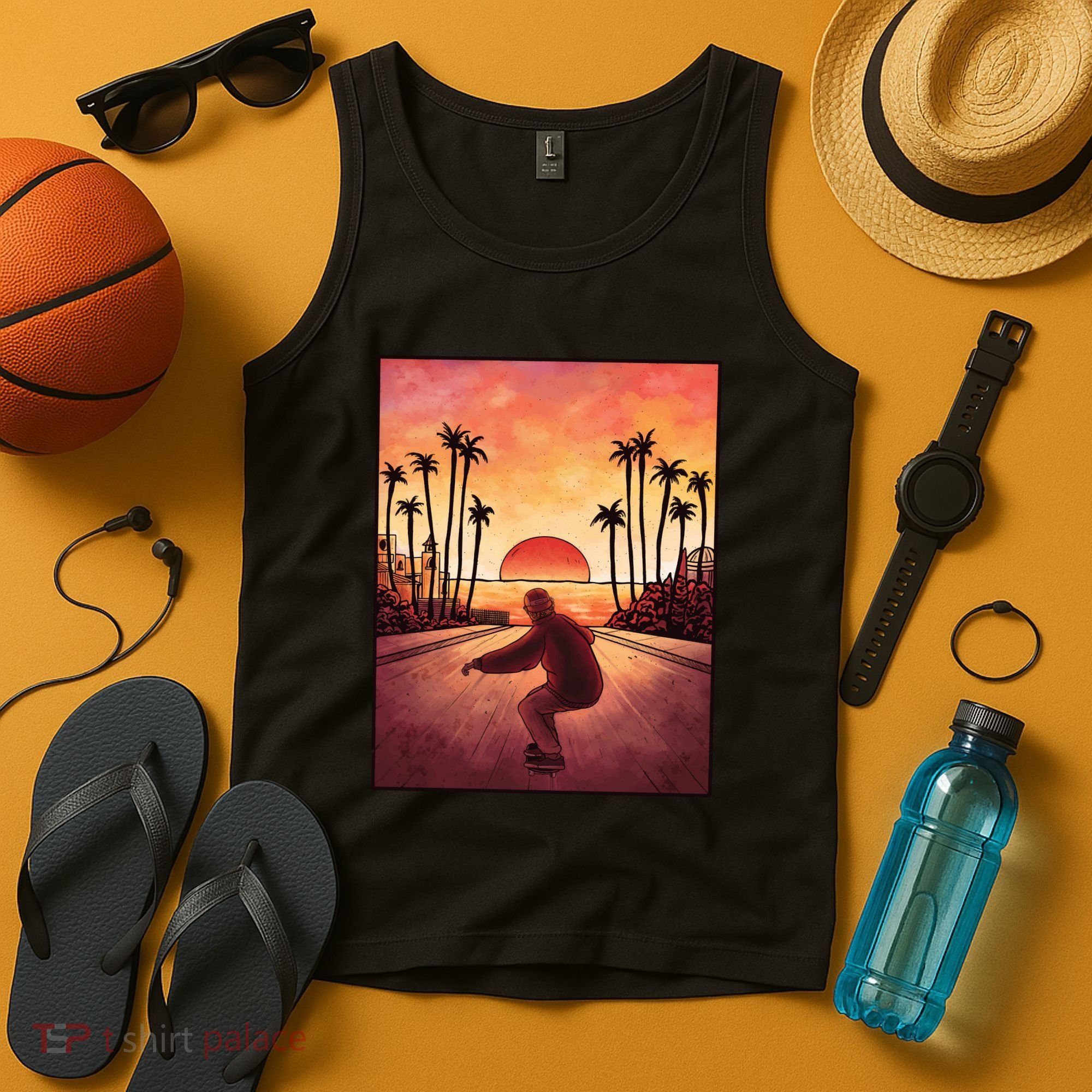 Downhill Sunset Skate Tank Top