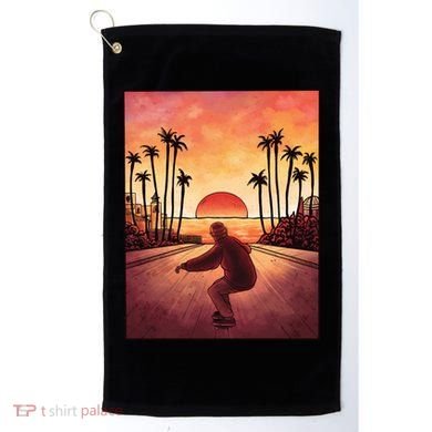 Downhill Sunset Skate Golf Towel