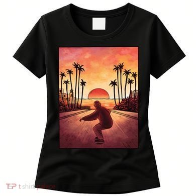 Downhill Sunset Skate Women's T-Shirt