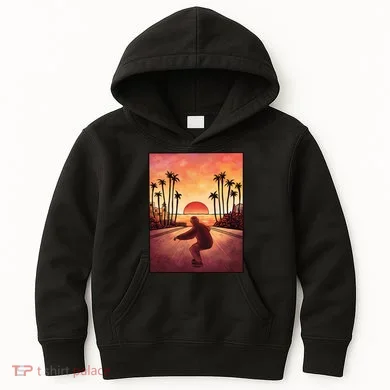 Downhill Sunset Skate Kids Hoodie