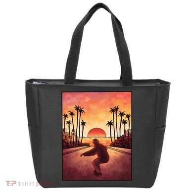 Downhill Sunset Skate Tote Bag