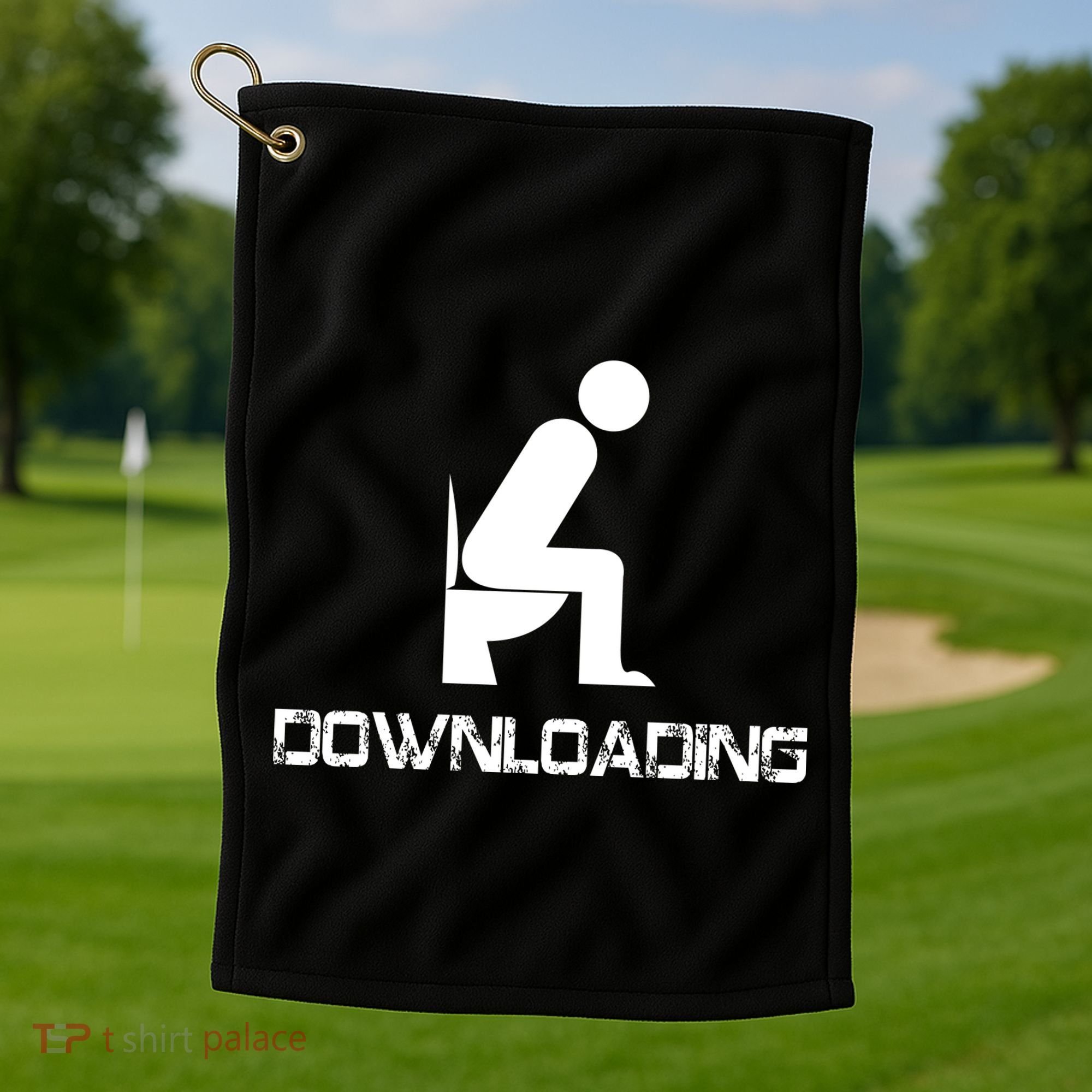 Downloading Poop Toilet Golf Towel