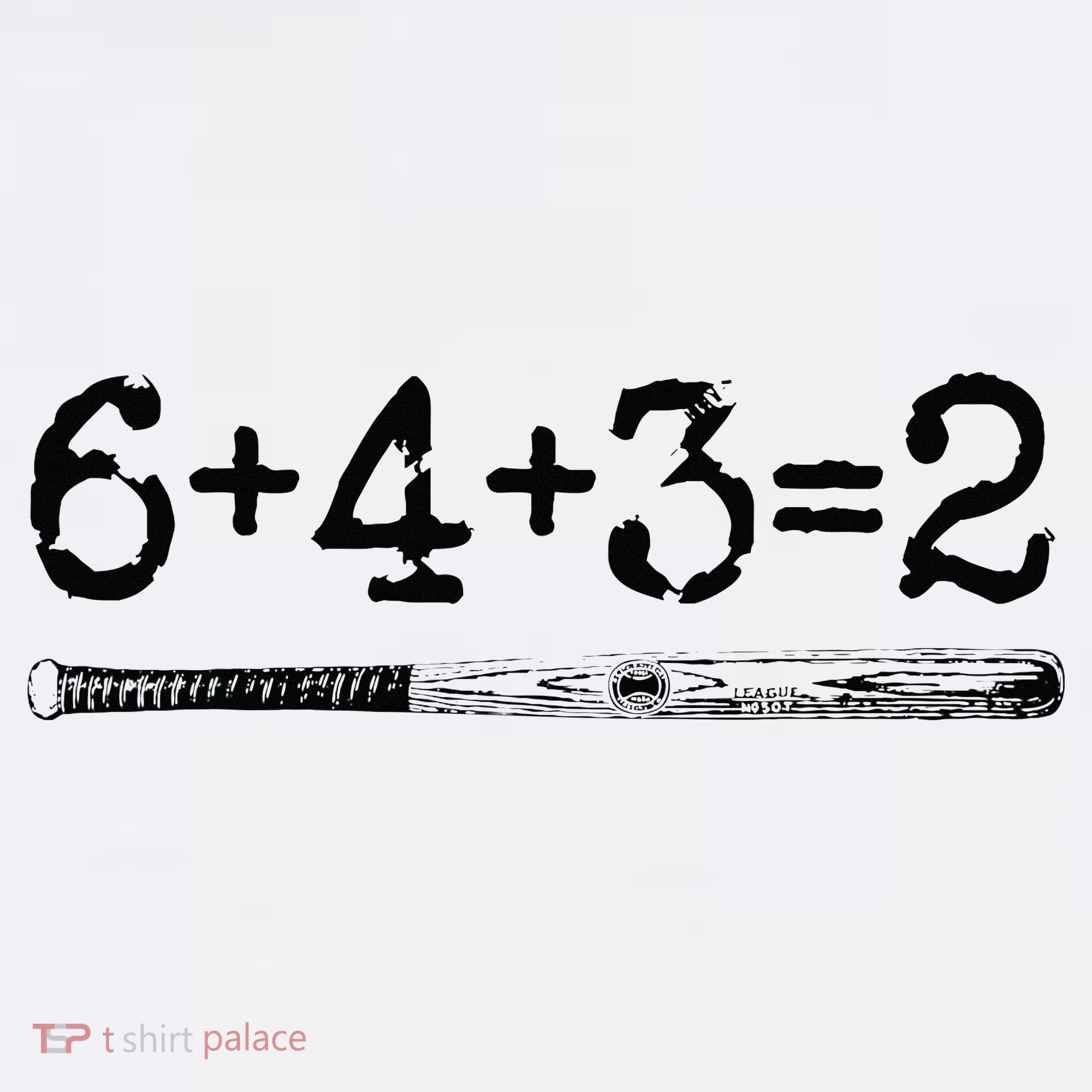 Double Play 6 4 3 2 Vintage Baseball Math Softball Player T-Shirt