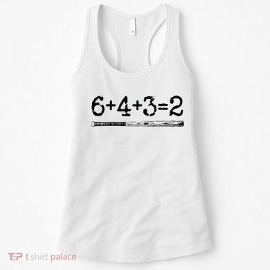 Double Play 6 4 3 2 Vintage Baseball Math Softball Player Women's Tank Top