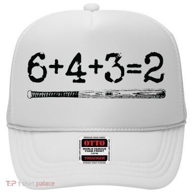Double Play 6 4 3 2 Vintage Baseball Math Softball Player Hat