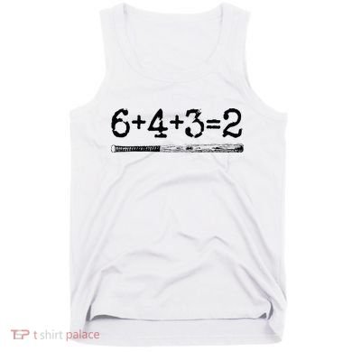 Double Play 6 4 3 2 Vintage Baseball Math Softball Player Tank Top