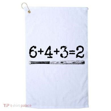 Double Play 6 4 3 2 Vintage Baseball Math Softball Player Golf Towel