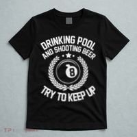 Drinking Pool And Shooting Beer Funny Billiards Gift Present T-Shirt thumb 5