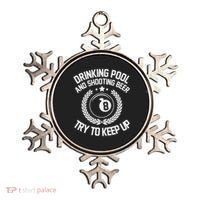 Drinking Pool And Shooting Beer Funny Billiards Gift Present Ornament thumb 0
