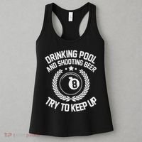 Drinking Pool And Shooting Beer Funny Billiards Gift Present Women's Tank Top thumb 3