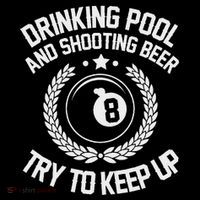 Drinking Pool And Shooting Beer Funny Billiards Gift Present Baby Bodysuit thumb 2