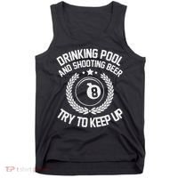 Drinking Pool And Shooting Beer Funny Billiards Gift Present Tank Top thumb 0