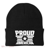 Distressed Proud American USA Patriot Beanie thumb 0