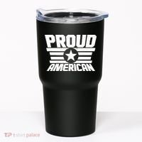 Distressed Proud American USA Patriot Tumbler thumb 0