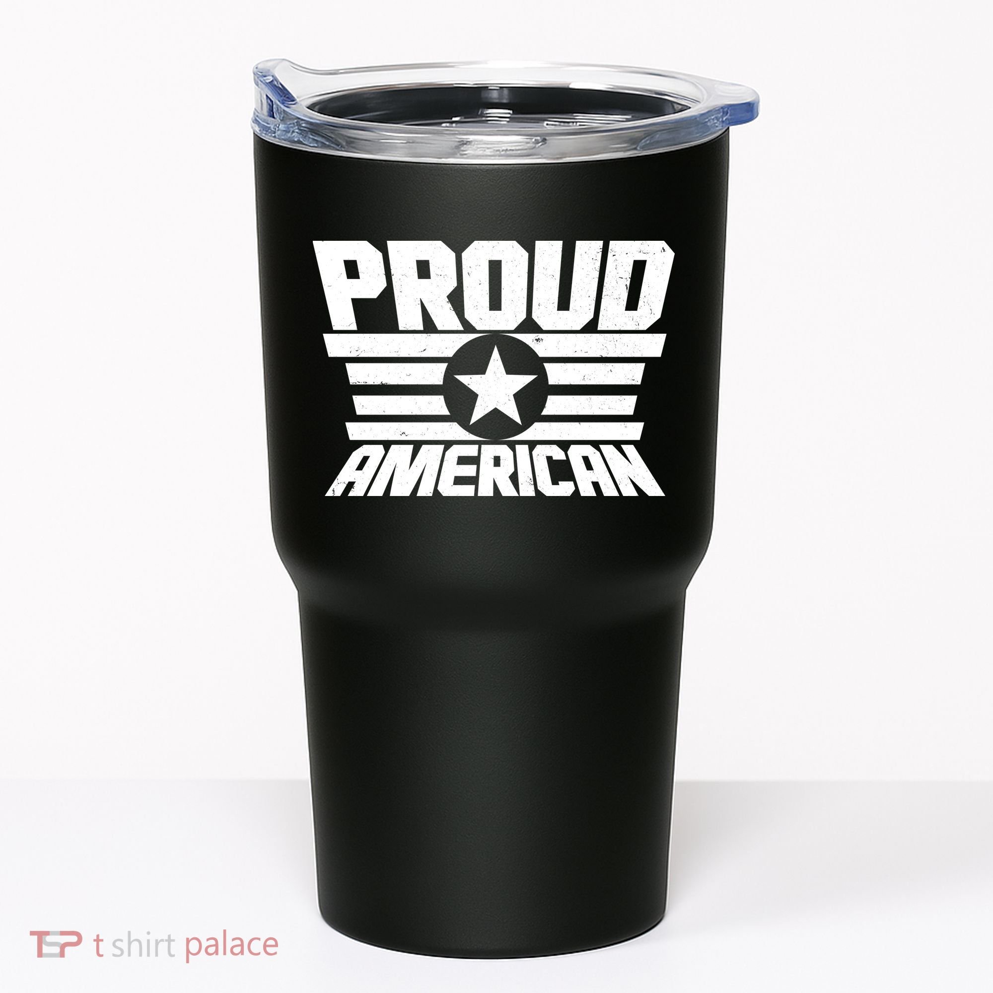 Distressed Proud American USA Patriot Tumbler